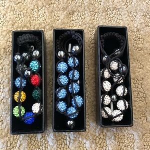 Shambhala Moon Rhinestone Bracelet Trio